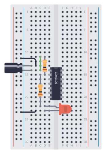 led flicker circuit diagram