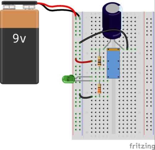 led flicker circuit diagram