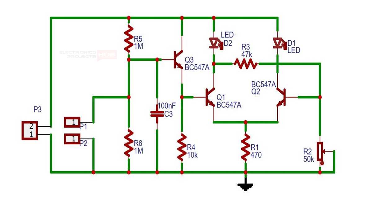 lie detector circuit diagram