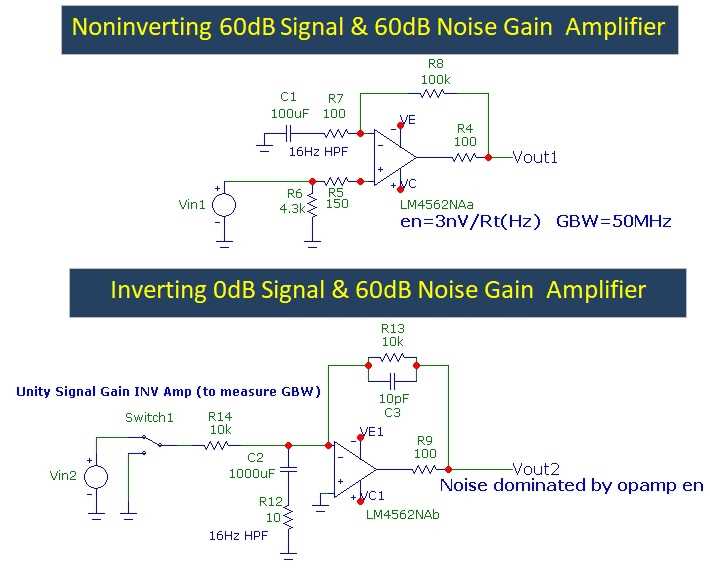 low noise amplifier circuit diagram