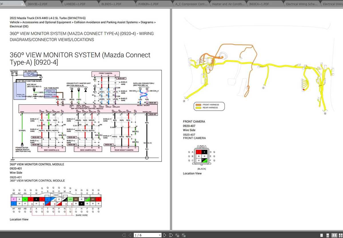 mazda wiring diagram color codes