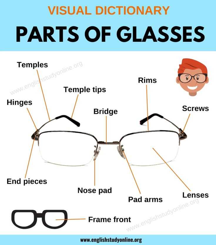parts of glasses diagram