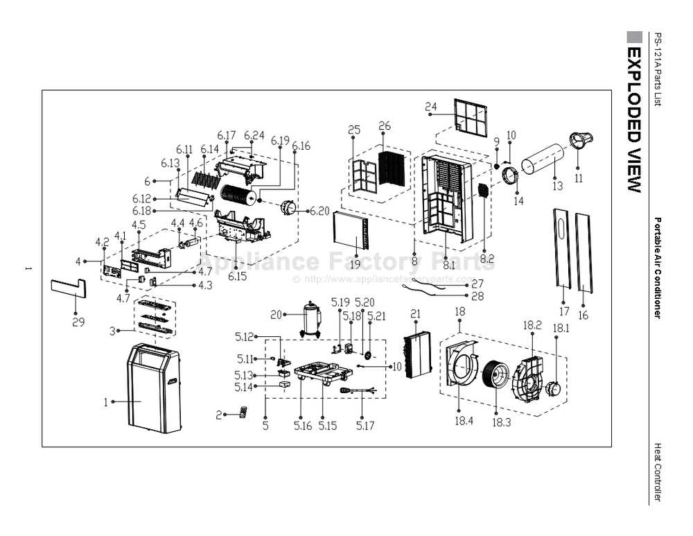 portable air conditioner parts diagram portable air conditioner parts diagram