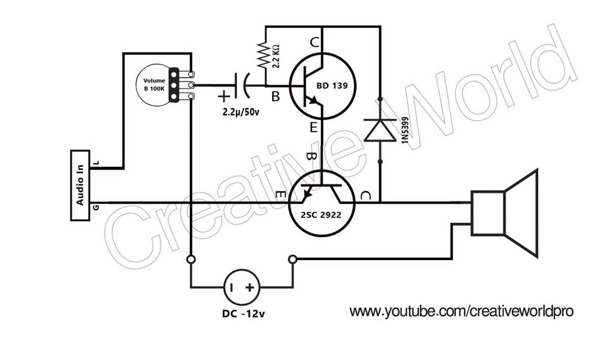 power audio amplifier circuit diagram