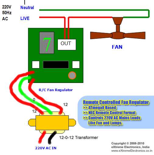 remote control ceiling fan wiring diagram