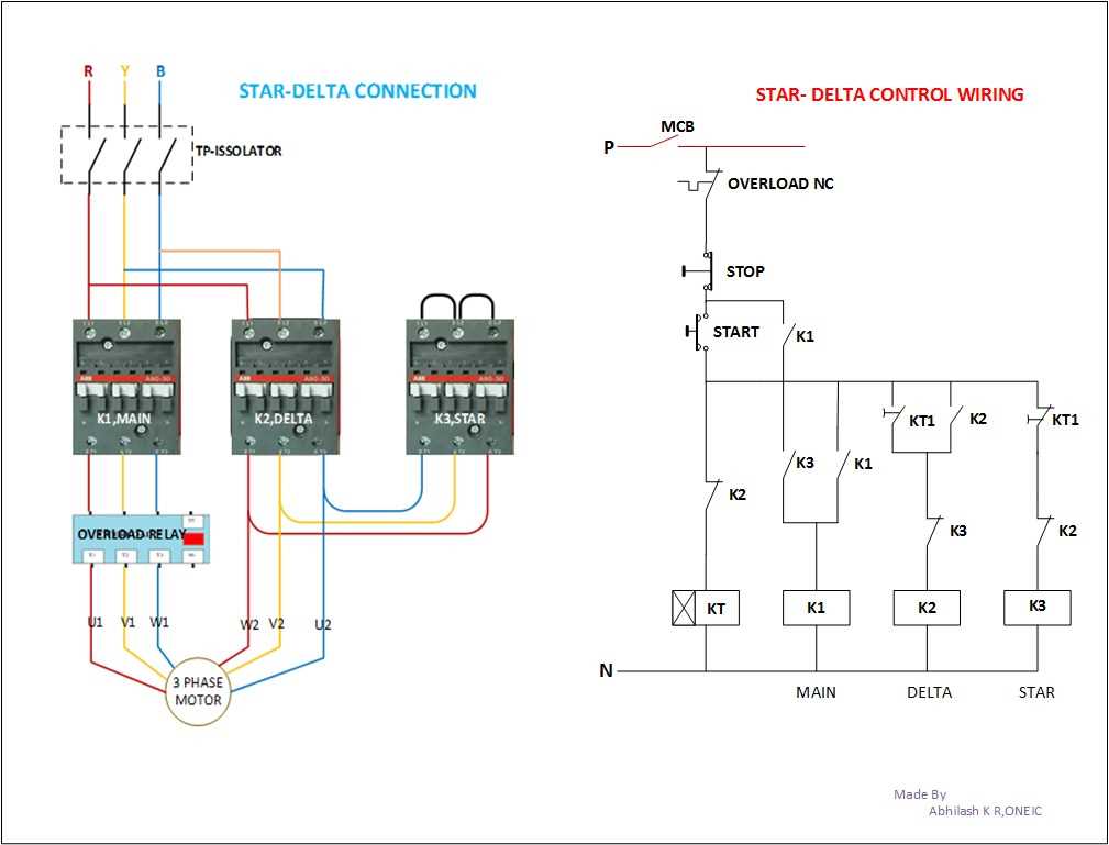 star delta control circuit diagram