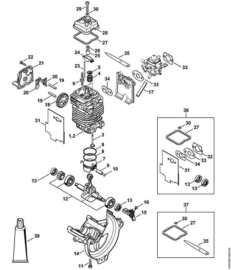 stihl ht 133 parts diagram
