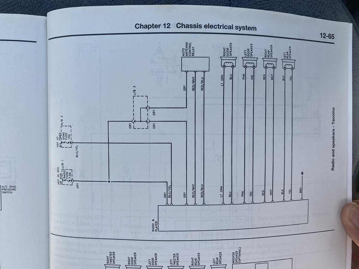 toyota tacoma radio wiring diagram