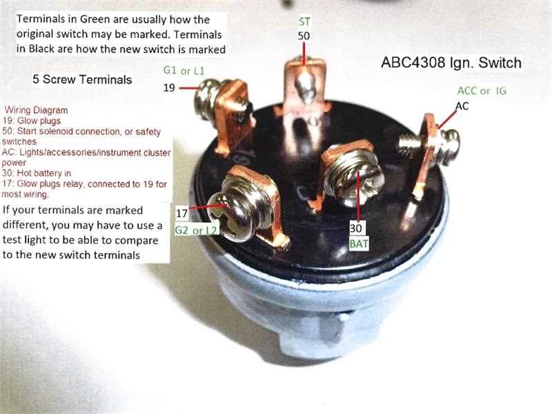 universal ignition switch wiring diagram