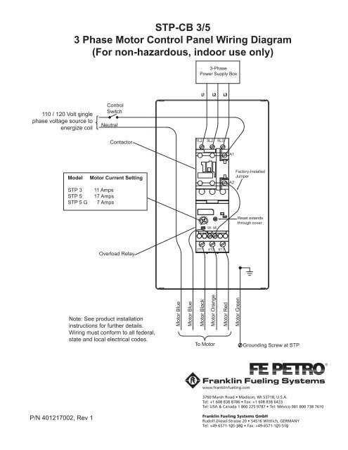 wiring 3 phase motor diagram