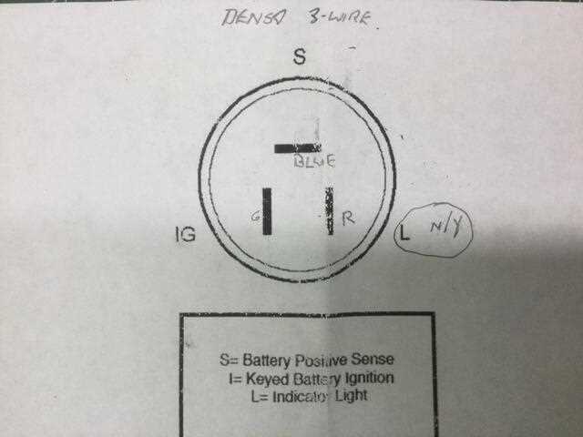 wiring diagram for 3 wire alternator