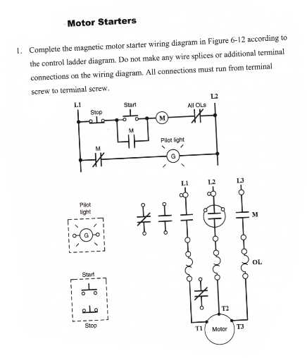wiring diagram for motor starter wiring diagram for motor starter