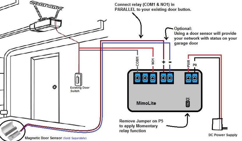 wiring diagram genie garage door opener