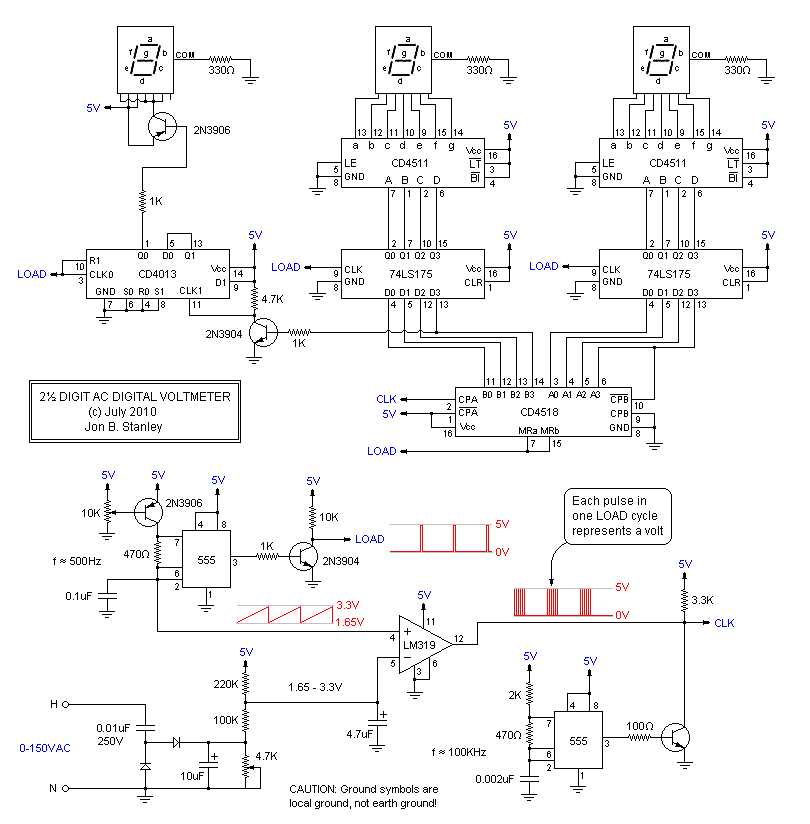ac voltmeter circuit diagram
