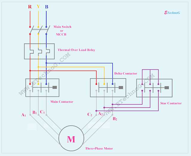 star delta control circuit diagram