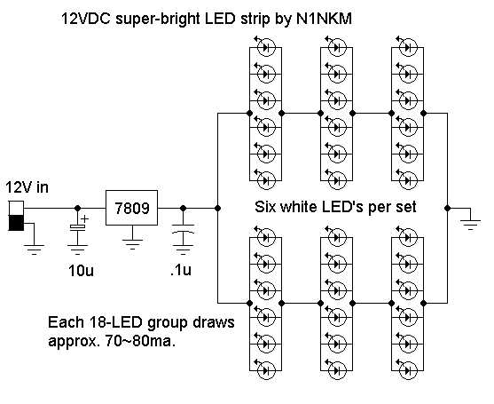 led light circuit diagram 12v