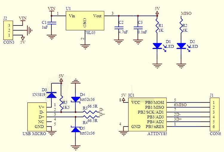 attiny85 circuit diagram
