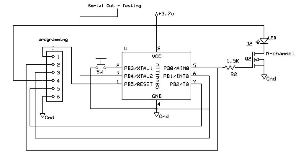 attiny85 circuit diagram