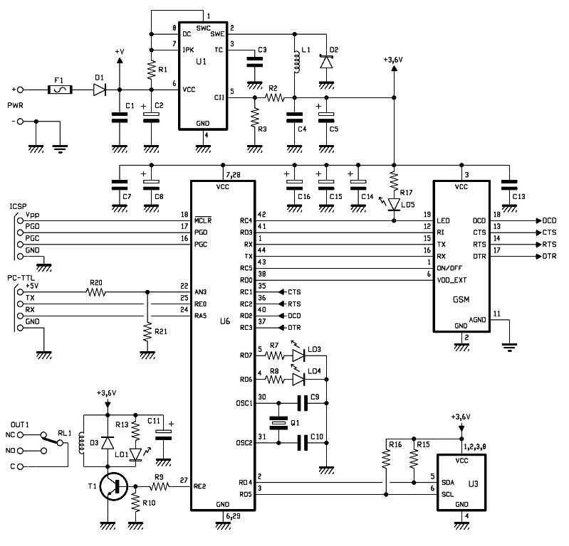 automatic gate control system circuit diagram