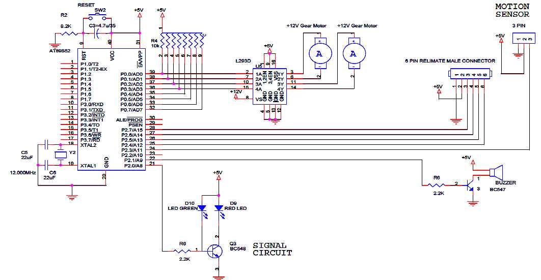 automatic gate control system circuit diagram