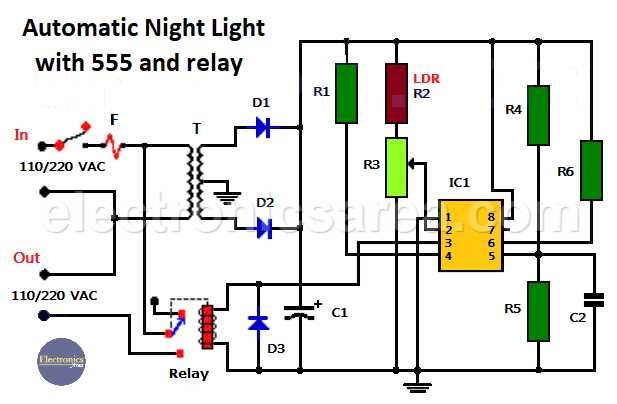 automatic night lamp circuit diagram automatic night lamp circuit diagram