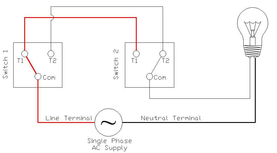 basic 3 way switch wiring diagram