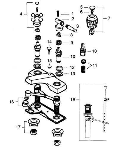 bath faucet parts diagram