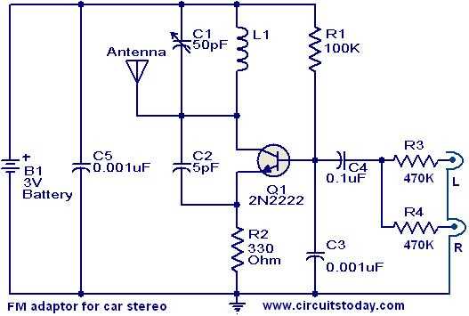 car stereo circuit board diagram
