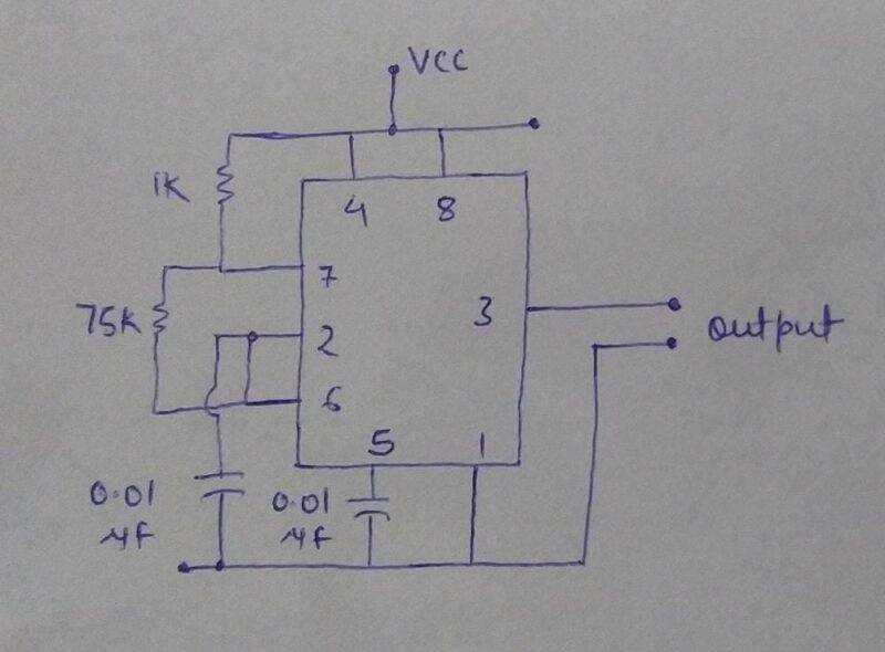 circuit diagram for 555 timer