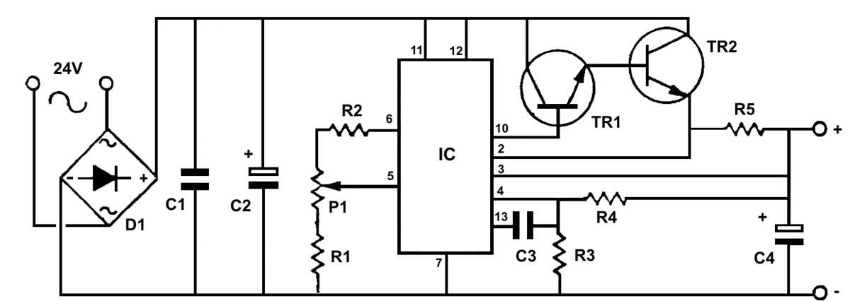 circuit diagram for power supply