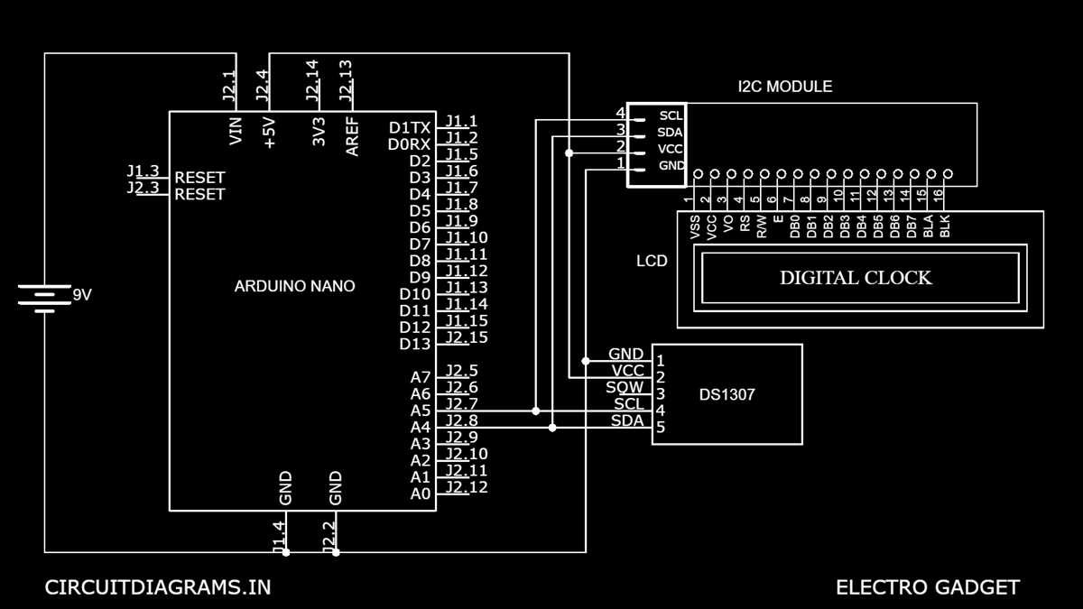 circuit diagram of a digital clock circuit diagram of a digital clock
