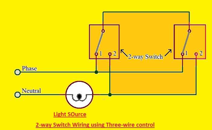 circuit diagram two way switch