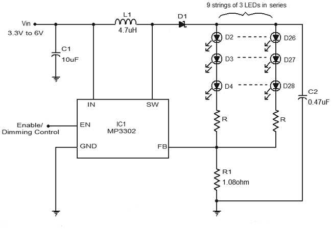 circuit diagram with led