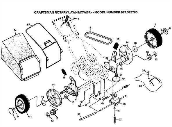 craftsman lawn mower model 917 parts diagram