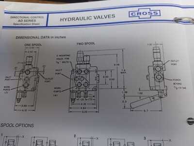 cross hydraulic valve parts diagram