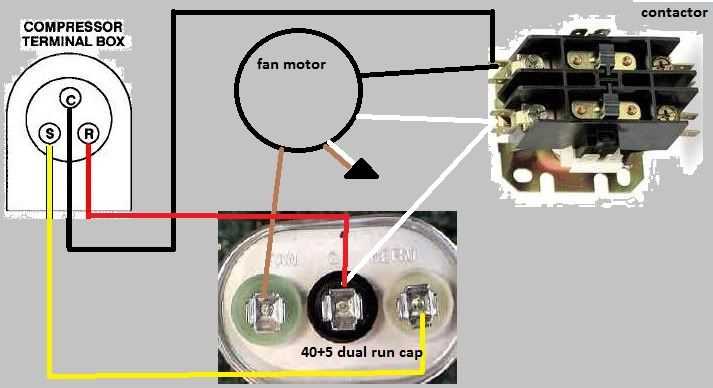 ac unit capacitor wiring diagram