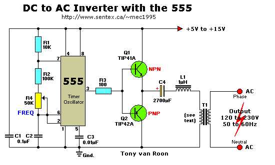 dc ac converter circuit diagram