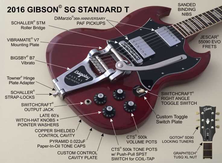diagram of electric guitar parts
