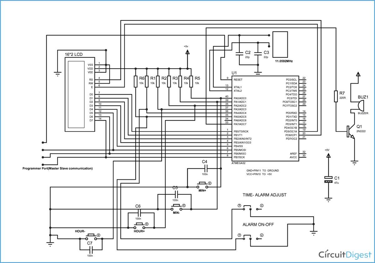 digital clock circuit diagram