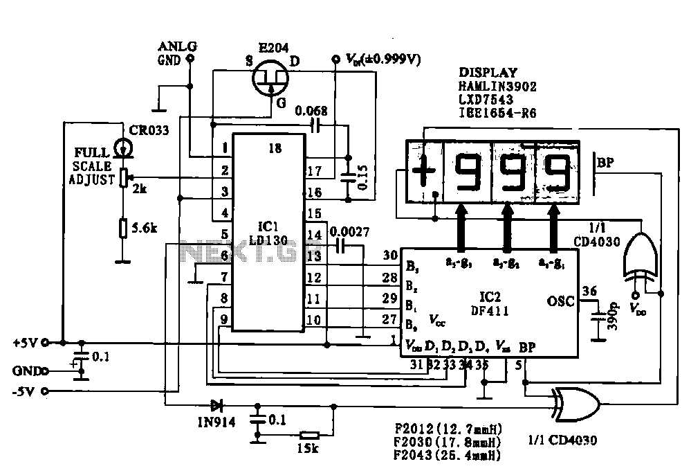 digital voltmeter circuit diagram