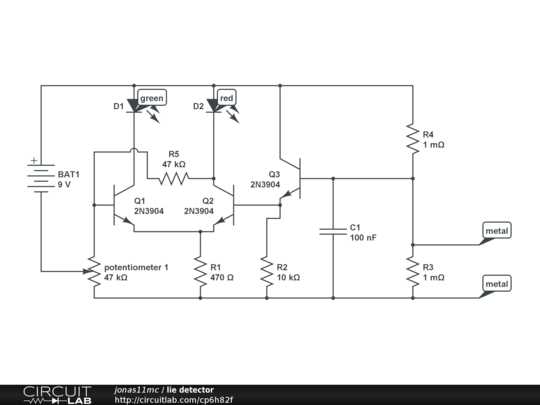 lie detector circuit diagram