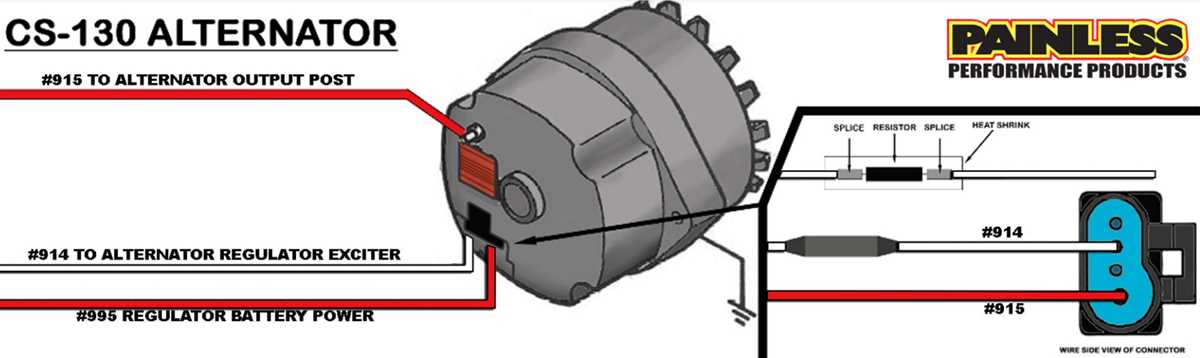 wiring diagram for 3 wire alternator