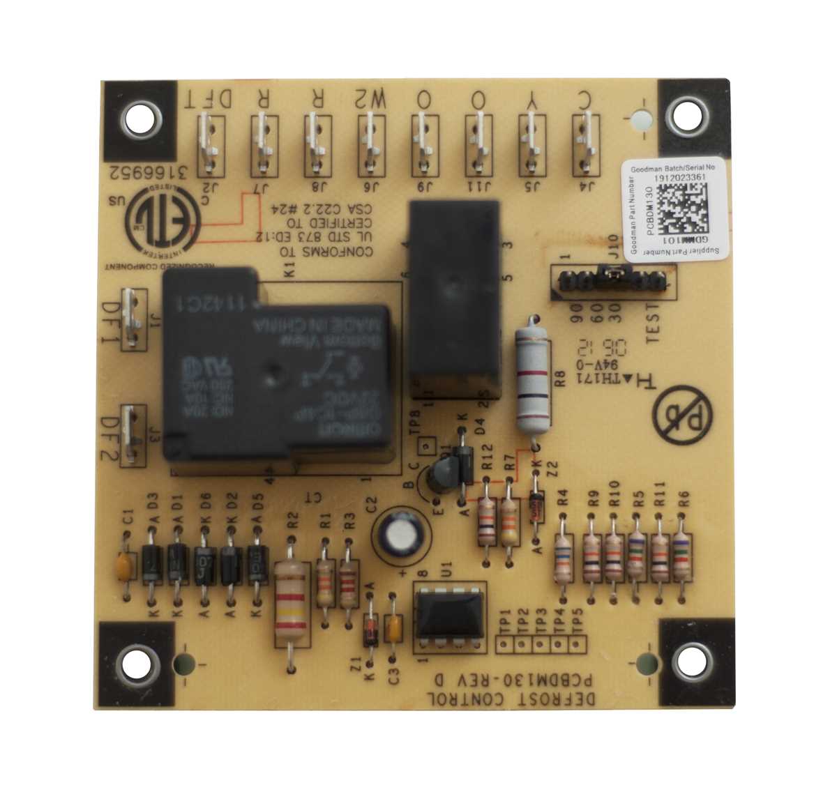goodman control board wiring diagram