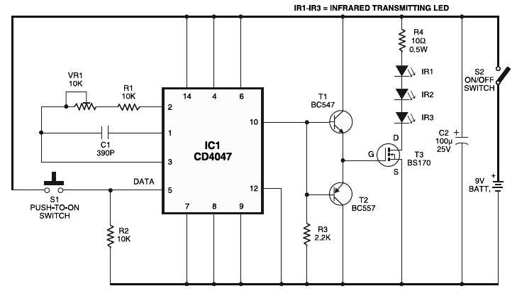 long range ir transmitter and receiver circuit diagram long range ir transmitter and receiver circuit diagram