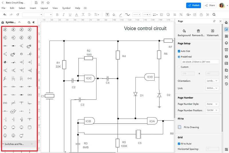 electric circuit diagram