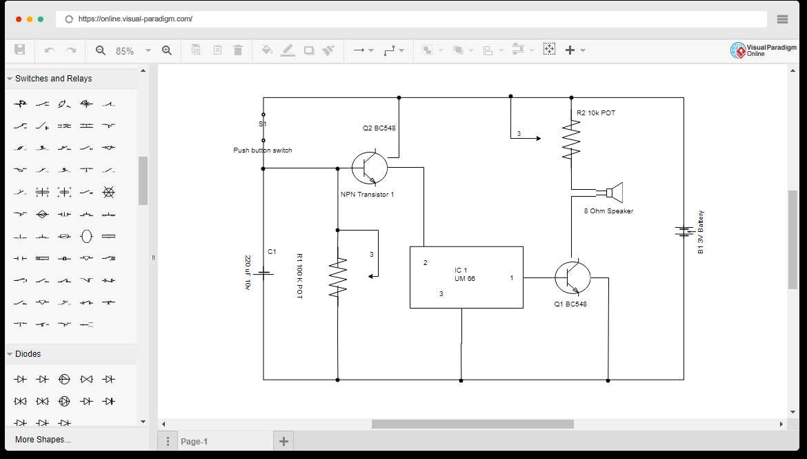 electric circuit diagram maker online
