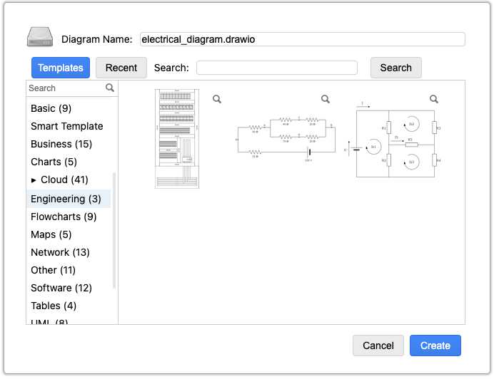 draw.io circuit diagram
