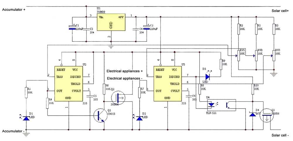mppt solar charge controller circuit diagram