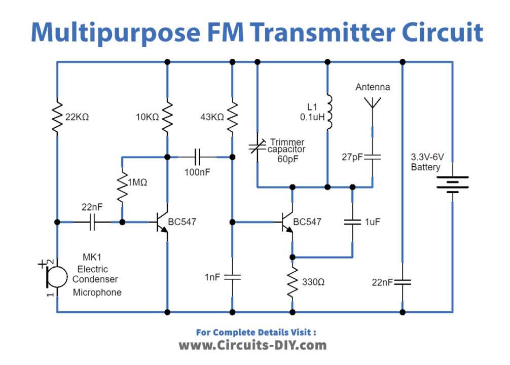 fm transmitter circuit diagram