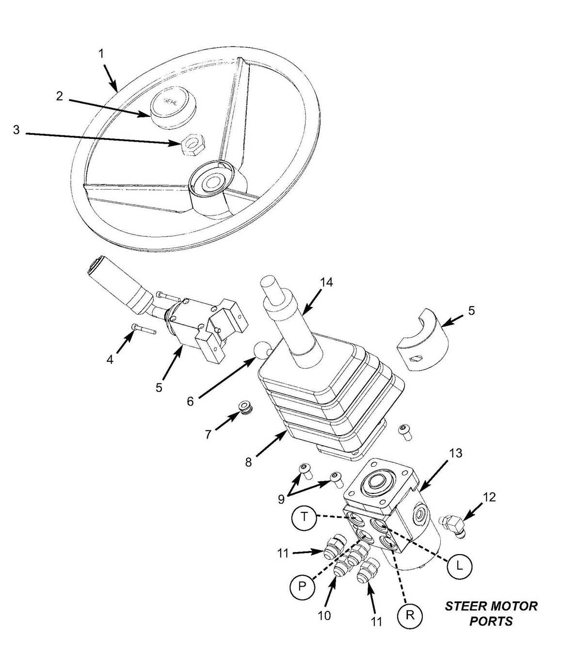 ford steering column parts diagram